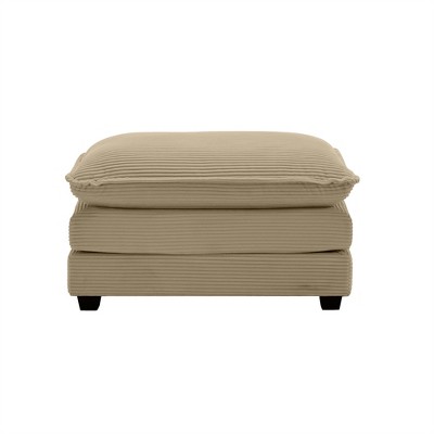 OUTSUPPLY Ottoman Footstool, Retro Storage Pouf, Living Room Accent