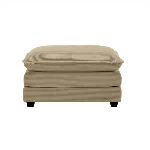 OUTSUPPLY Ottoman Footstool, Retro Storage Pouf, Living Room Accent - 1 of 3