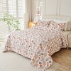 Red Marine Plant Pattern 3-Piece Comforter Set, King Size – Includes 1 Soft Lightweight Comforter and 2 Matching Pillowcases, Coastal Bedding - 2 of 4