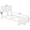 AFI Furnishings Canyon Twin XL Foundation Bed Frame with Matching Footboard, White - 2 of 4