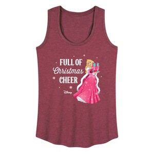 Women's - Disney - Full Of Christmas Cheer Aurora Graphic Racerback Tank - 1 of 4