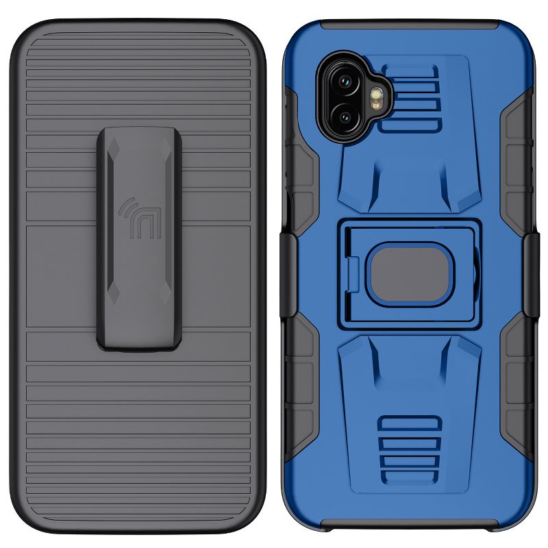 Nakedcellphone Rugged Case with Stand and Belt Clip Holster for Samsung Galaxy XCover 6 Pro Phone, 2 of 13