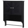 ChicFurnit Bathroom Storage Cabinet Over the Toilet Farmhouse Medicine Cabinet with Adjustable Shelves for Bathroom Use, Black, 30.9"*13.3"*5.5" - 2 of 4