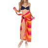 LA LEELA Women's Summer Beach Bikini Wraps Sarong Cover up Wrap Skirt Swimsuit Swimwear Cover Ups for Womens One Size Pink, Tie Dye Design - 2 of 4