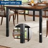 78.7" Farmhouse Dining Table for 6-8, Rustic Kitchen Table with Metal Frame & Chamfered Corners, Ideal for Dining Room or Small Space(Table only) - 4 of 4
