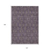 Purple Beige And Taupe Floral Washable Indoor Outdoor Area Rug - 3 of 4