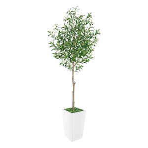 Artificial Tree in Pot with Realistic Leaves & Natural Wood Trunk 5FT/6FT/7FT/8FT - 1 of 4
