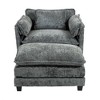PAGED Oversized Boucle Single Couch Bed with Wider Seat,Indoor Sofa with Double Deep Cushion,Sofa with Thick Armrests for Living Room - 4 of 4