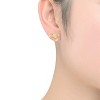 Guili Sterling Silver Butterfly Stud & Dangle Earrings with Colored Baguette CZ in Gold, Rose Gold & Classic Finishes – Elegant for Any Occasion - 2 of 3
