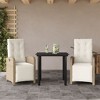 vidaXL Bistro Set Beige, Black, Cream White - 2 of 4