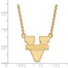 Black Bow Jewelry 14k Yellow Gold Plated Sterling Silver Virginia Wahoos NCAA Necklace 18 Inch - 2 of 4