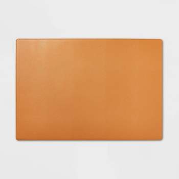 Faux Leather Desk Pad Brown - Threshold™