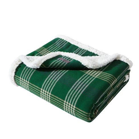 50x60 Union Bay Plaid Reversible Throw Blanket Green - Eddie Bauer :  Target