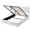 NicBex Queen Lift Up Storage Bed,Upholstered Platform Bed with Hydraulic Storage System and Linen Headboard,No Box Spring Needed,Easy Assembly,White - 3 of 4