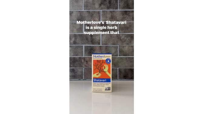 Motherlove Shatavari Vegan Dietary Supplement Capsules - 120ct, 2 of 5, play video