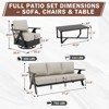 EAGLE PEAK Urban Slate 4 Piece Modern Outdoor Patio Furniture Set, Couch, Swivel Rocking Chairs, and Coffee Table - 2 of 4