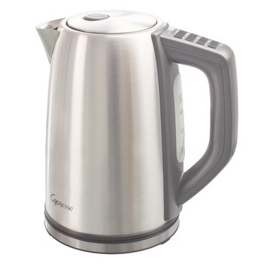 Capresso 4 Temperature Electric Water Kettle H2O Steel PLUS - Stainless Steel 278.05