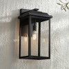 John Timberland Eastcrest Modern Outdoor Wall Light Fixture Textured Black 20 1/2" Clear Glass Panels for Post Exterior Barn Deck House Porch Patio - 2 of 4