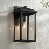 John Timberland Eastcrest Modern Outdoor Wall Light Fixture Textured Black 20 1/2" Clear Glass Panels for Post Exterior Barn Deck House Porch Patio - image 2 of 4