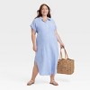 Women's Gauze Button-Front Maxi Shirtdress - Universal Thread™ - 3 of 3