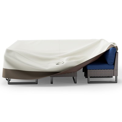 Buenhomino Rectangle Patio Furniture Cover Waterproof Outdoor Dining Table and Chair Cover Anti-UV Outside Sectional Sofa Set Covers