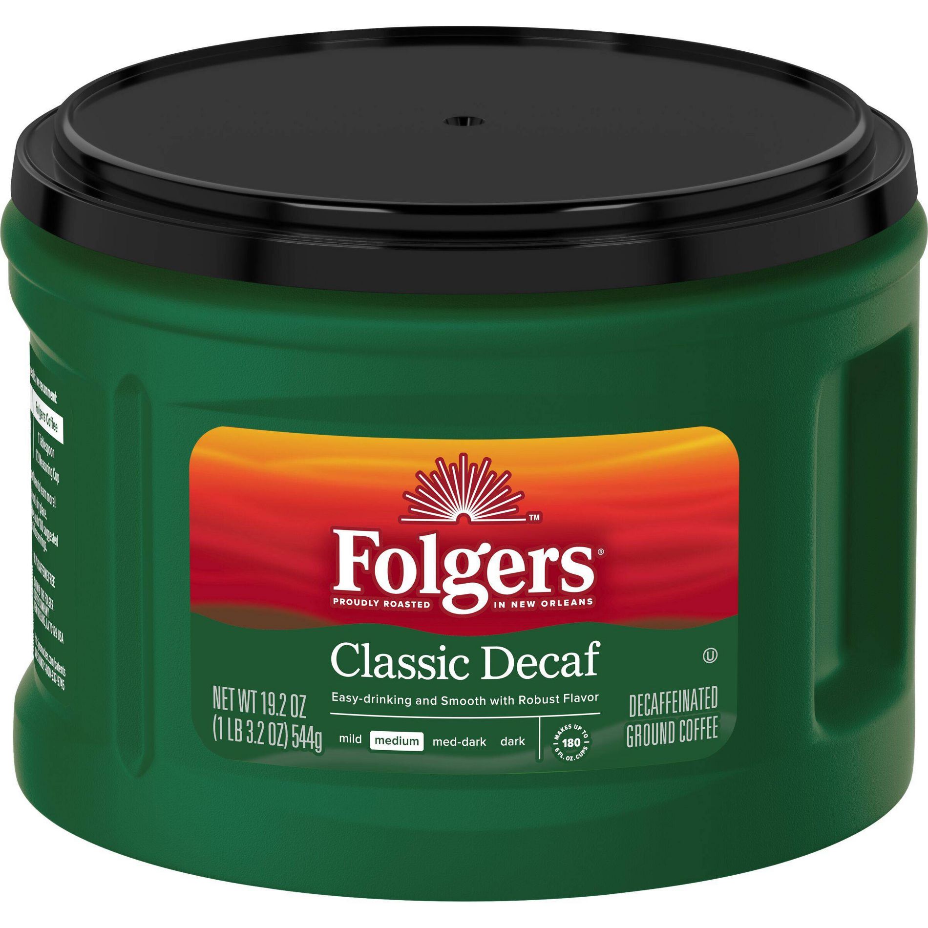 Folgers Classic Medium Roast Ground Coffee - Decaf - 19.2oz