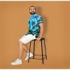 LA LEELA Men's Hawaiian Shirts Short Sleeve Button Down Shirt Mens Casual Shirts Holiday Tropical Beach Party Shirts for Men - 3 of 4