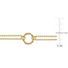 EVERLY JEWELRY Double Row 1mm Diamond Cut Curb Chain and 10.5mm Circle Charm Bracelet in Silver - Multiple Metal Color Options. - 4 of 4