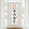Big Dot of Happiness Hello Rainbow - Boho Baby Shower Front Door Decoration - Vertical Banner - 2 of 4
