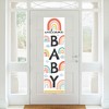 Big Dot of Happiness Hello Rainbow - Boho Baby Shower Front Door Decoration - Vertical Banner - image 2 of 4