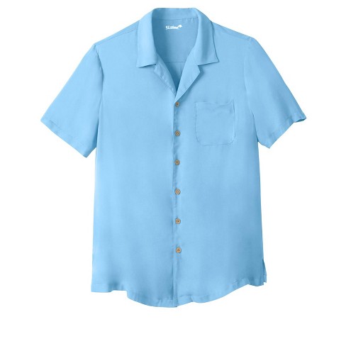 Solid Rayon Short Sleeve Shirt