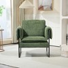 DYHOME Mid-Century Modern Accent Chair, Upholstered Armchair with Armrests and Metal Frame for Living Room, Bedroom. - 2 of 4