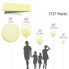PartyWoo Balloons Pastel Yellow Small Mini Light Pale 36 18 12 10 5 Inch 127 pcs - 2 of 4