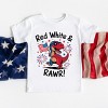 The Juniper Shop Red, White and Rawr Youth Short Sleeve Tee - S - White - 3 of 4