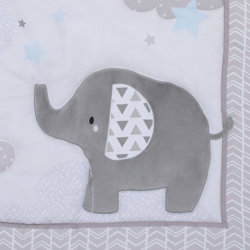 NoJo Elephant Stroll Dream Big Clouds Nursery Crib Bedding Set - 3pc, 5 of 6