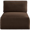 Meridian Furniture,Shaggy Corduroy Performance Fabric Armless Chair - 2 of 4