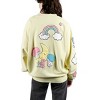 Twin Stars Little Twin Stars Puff Print Crew Neck Long Sleeve Yellow Adult Sweatshirt - 3 of 4