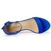Allegra K Women's Open Toe Adjustable Ankle Strap Block Low Heel Sandals - 4 of 4