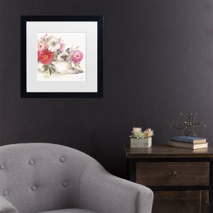 Trademark Fine Art Lisa Audit Obviously Pink 21 Square Matted Framed Art Frame - 1 of 4