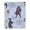 NoJo Star Wars The Mandalorian Grey, Tan and Blue 4 Piece Toddler Bed Set - Comforter, Fitted Bottom Sheet, Flat Top Sheet, and Reversible Pillowcase - 4 of 4