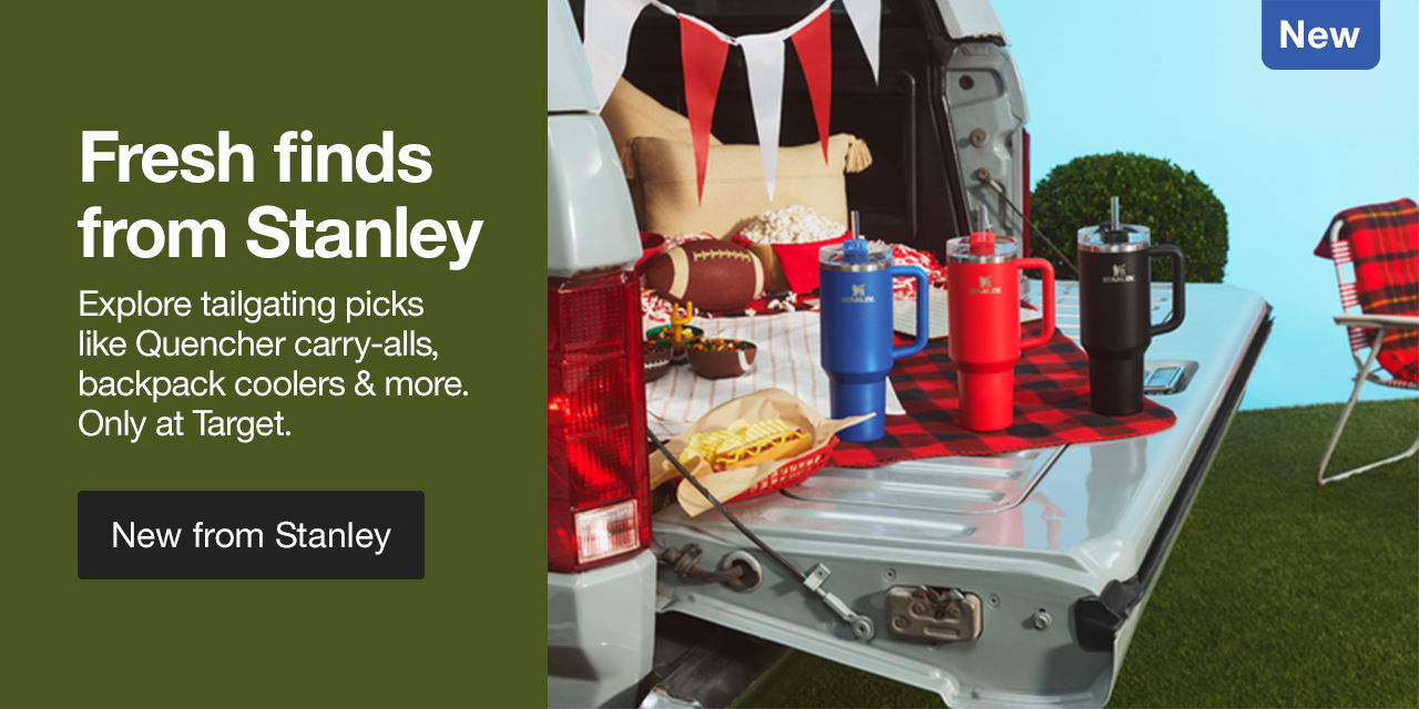 Fresh finds from Stanley Explore tailgating picks like Quencher carry-alls, backpack coolers & more. Only at Target. New from Stanley >