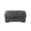 New Classic Furniture, Embrace 41" Fabric Ottoman, Charcoal Gray - 2 of 3