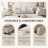 3PC Sofa Set, Modular Chenille Upholstered Sectional Sofa, 3 Seater Sofa with Armchair & Movable Ottoman, 5 Seat Indoor Furniture Set - ModernLuxe - 3 of 4