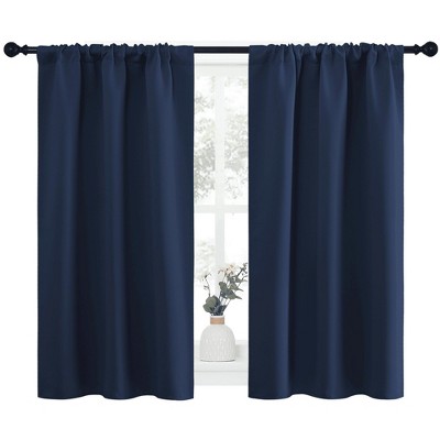 NICETOWN Blackout Curtains Rod Pocket Thermal Insulated Privacy Drapes (2 Panels)