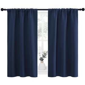 NICETOWN Blackout Curtains Rod Pocket Thermal Insulated Privacy Drapes (2 Panels) - 1 of 4