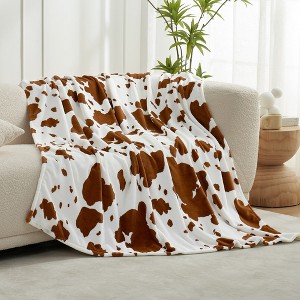 Cozy Bliss Animal Print Throw Blanket Soft Bedding Blanket - 1 of 4