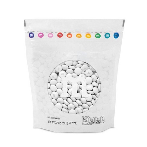 white m&m bag