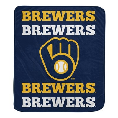 MLB Milwaukee Brewers Repeat Refresh Ultra Soft Blanket