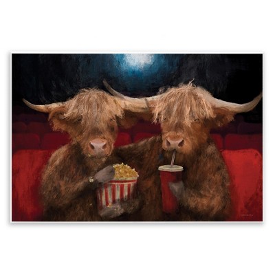 Stupell Industries Cattle in Movie Theater Wall Plaque Art