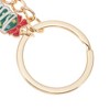 Unique Bargains Christmas Keychain Double Ring Zinc Alloy Colorful 3.15" 1 Pc - 3 of 4